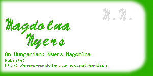 magdolna nyers business card